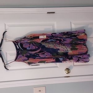 Light flowy summer tank dress bright colorful size 12 brand new with tags !